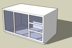 Diagram: A face-frame cabinet