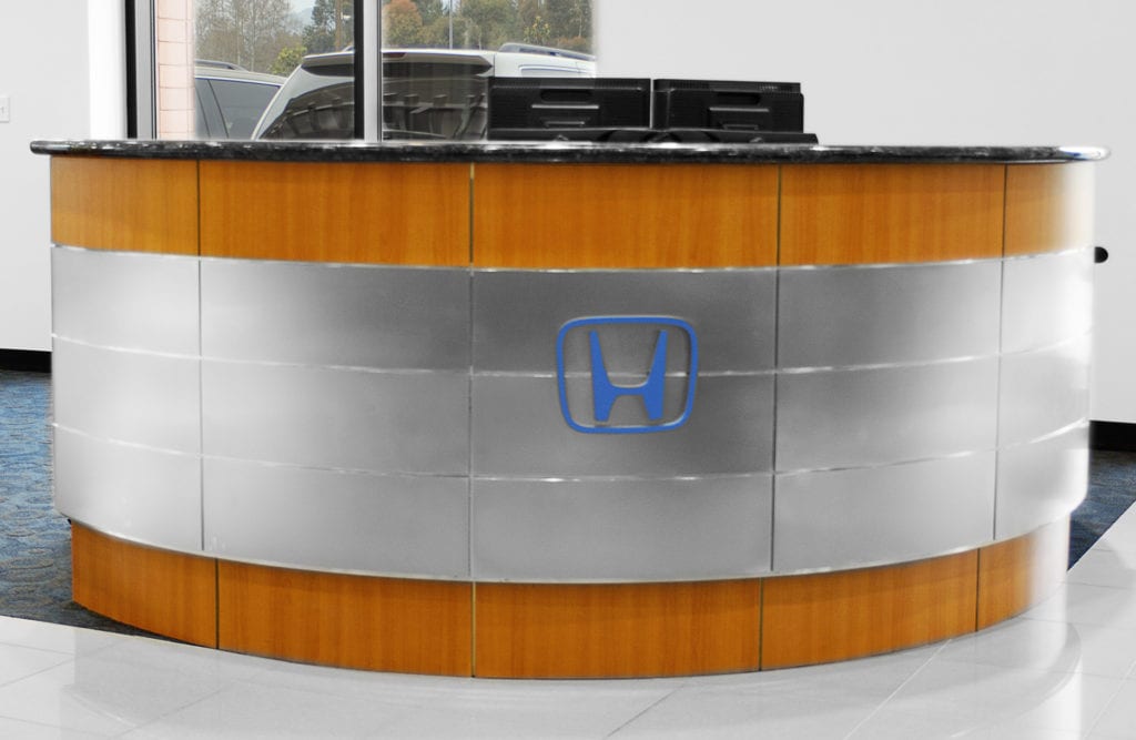 Honda Dealership custom sign/desk
