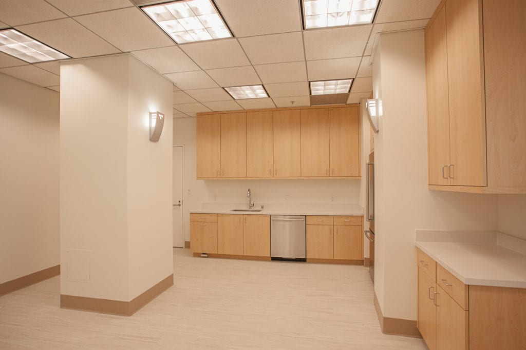 Clinic break room cabinets