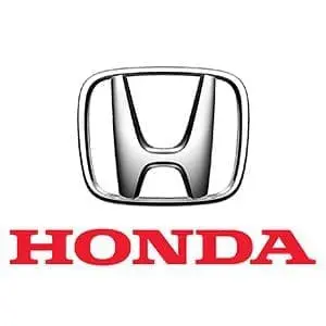 The commercial image features the silver Honda logo, a stylized 